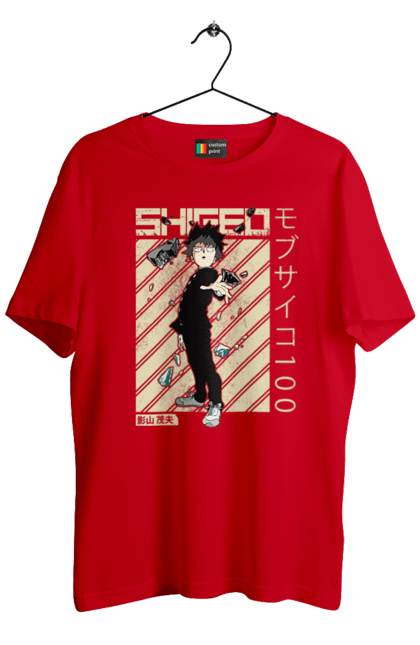 Футболка чоловіча з принтом "Mob Psycho 100". Anime, manga, mob psycho 100, shigeo kageyama, аніме, манга, моб, моб-вар ят 100, сігео кагеяма, шіґео каґеяма. 2070702