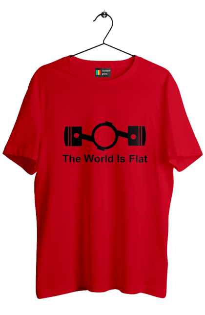 Men`s t-shirt with prints World Flat. Auto, detail. 2070702