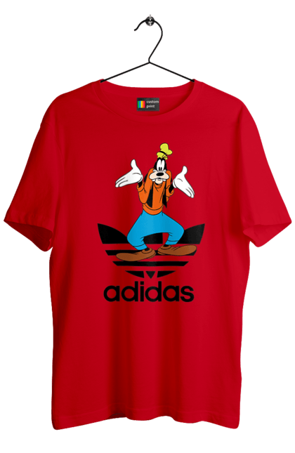 Футболка мужская с принтом Adidas Гуфи. Adidas, goofy, адидас, гуфи, мультсериал, мультфильм, пес, собака. 2070702