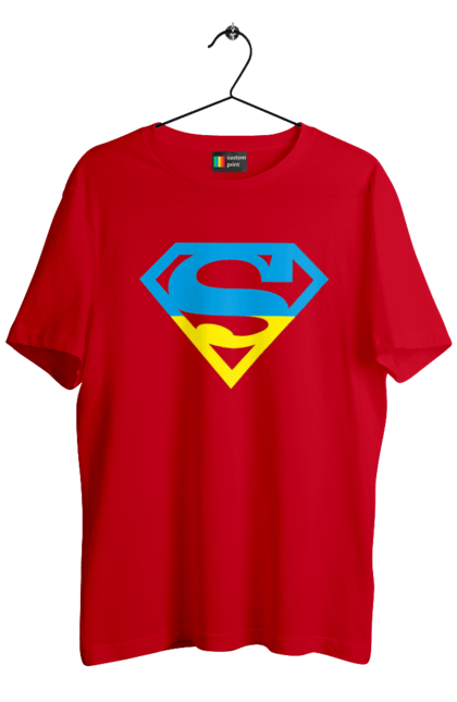 Футболка чоловіча з принтом "Україна супер". Символіка, супер, україна. 2070702