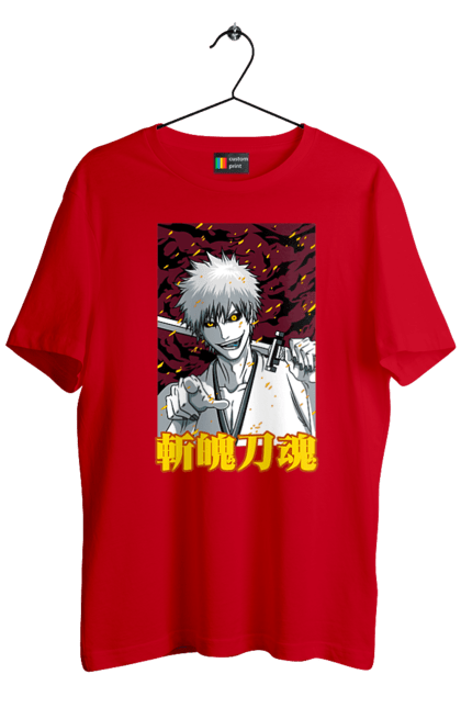 Men's t-shirt with prints Bleach Ichigo Kurosaki. Anime, bleach, ichigo, ichigo kurosaki, manga. 2070702