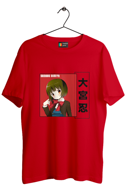 Men's t-shirt with prints Kiniro Mosaic Shinobu Omiya. Anime, gold mosaic, kiniro mosaic, kinmoza, manga, shinobu, shinobu omiya. 2070702