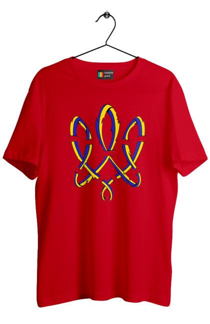 Футболка чоловіча з принтом "Тризуб України герб". Воля, герб, символ україни, тризуб, тризуб україни, тризуб україни герб, україна, українська символіка. 2070702