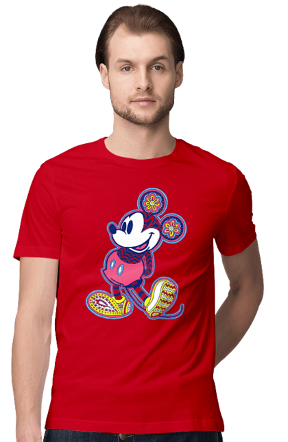Футболка чоловіча з принтом "Міккі Маус". Mickey mouse, дісней, міккі, міккі маус, мультфільм. CustomPrint.market
