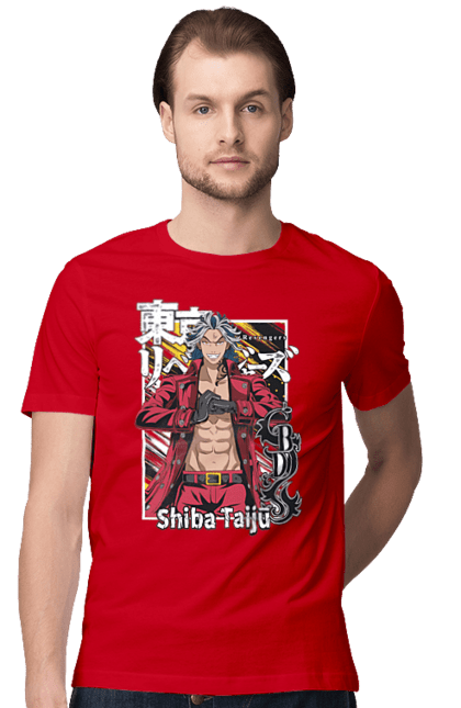 Men's t-shirt with prints Tokyo Revengers Taiju Shiba. Anime, manga, shiba, taiju, taiju shiba, tokyo avengers, tokyo revengers. 2070702