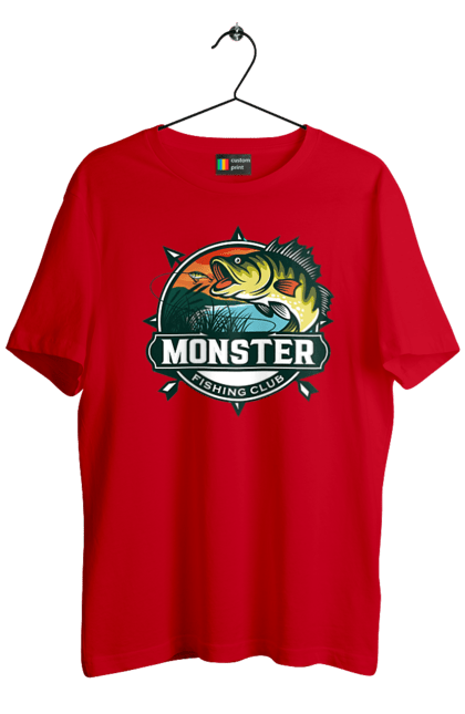 Футболка чоловіча з принтом "Рибальський клуб". Відпочинок, рибак, рибальський клуб, хоббі. 2070702