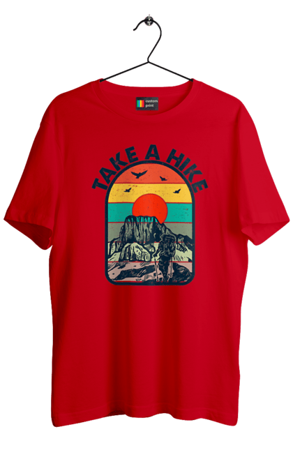 Men`s t-shirt with prints Take A Walk Climber, Mountains. Climber, hike, take a walk. 2070702