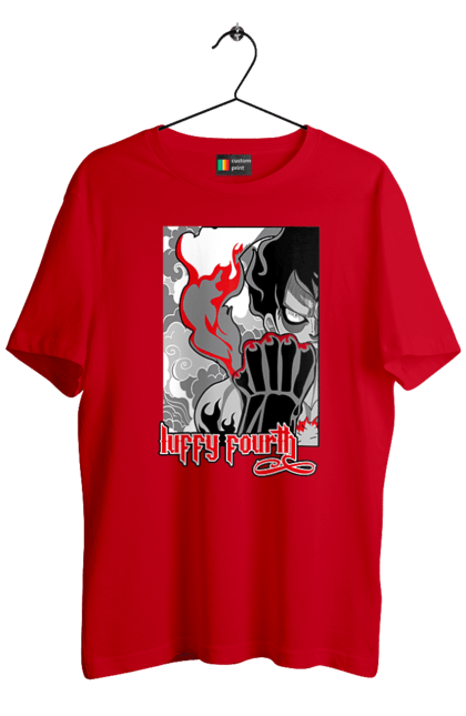 Men's t-shirt with prints One Piece Luffy. Anime, luffy, manga, monkey de luffy, one piece, pirates. 2070702