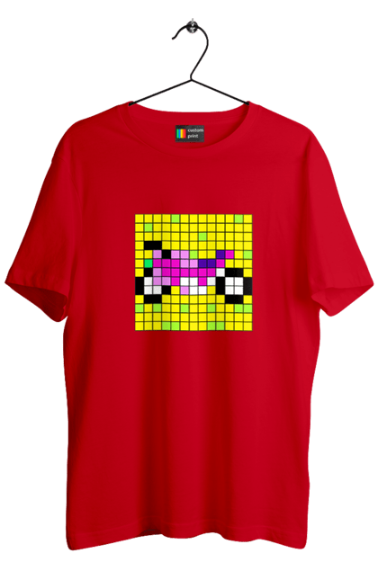 Men`s t-shirt with prints Pixel Bike. Bike, bright, color, motorcycle, pixel. 2070702