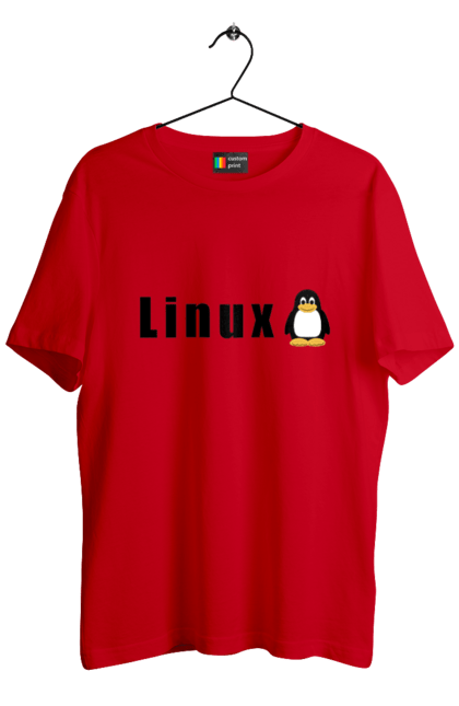 Футболка чоловіча з принтом "Linux". Linux, адміністратор, айті, айтішник, безкоштовна, безкоштовно, вільна, доступність, комерційна, незалежність, операційна система, ос, пінгвін, програміст, програмне забезпечення, свобода, сервер, сисадмін, система, системний адміністратор, софт, текст, чорний. 2070702
