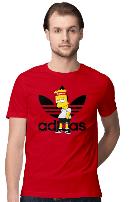 Футболка чоловіча з принтом "Adidas Барт". Adidas, bart, адідас, барт, мультфільм, серіал, сімпсон. 2070702