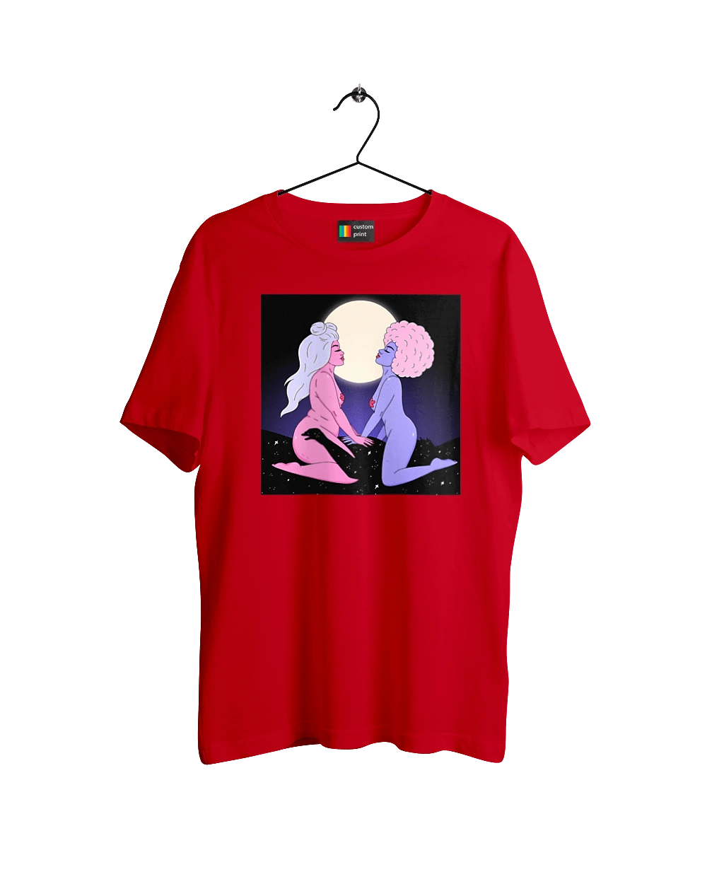 Two Aliens And The Moon