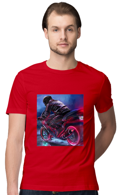 Футболка чоловіча з принтом "Мотоцикл". Motolove, мотолов, мотоцикл, опві, україна. 2070702