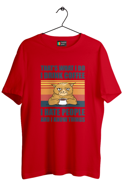 Футболка чоловіча з принтом "Невдоволений кіт". Angular, c, css, html, it, javascript, jquery, php, python, react, svelt, vue, айтишник, айті, гумор, код, кодувати, прогер, програміст, програмісти, ти ж, ти ж програміст, тиж програміст. 2070702