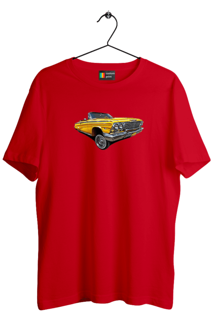 Men`s t-shirt with prints Car. Car, chevrolet, classic, impala, lowrider. 2070702