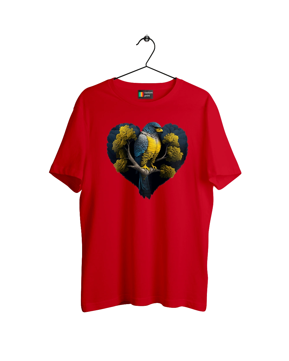 Blue and yellow falcon