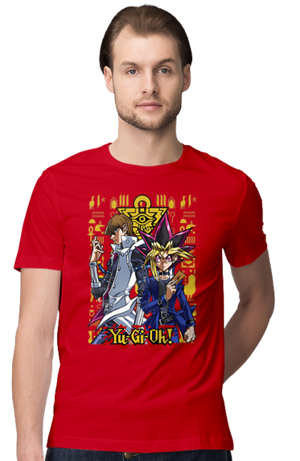 Men's t-shirt with prints Yu Gi Oh! Seto Kaiba. Anime, manga, player, seto kaiba, shareholder, yu gi oh, yugio. 2070702