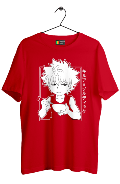 Men's t-shirt with prints Hunter × Hunter. Anime, gon, gon freecss, hunter, hunter × hunter, hunter hunter, killua, killua zoldyck, manga. 2070702