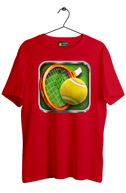 Футболка чоловіча з принтом "Теніс". Великий теніс, гравці, лондон, м`яч, призовий фонд, ракетка, спонсор, турнір на ґрунті, турнір на траві, турнірна сітка. 2070702