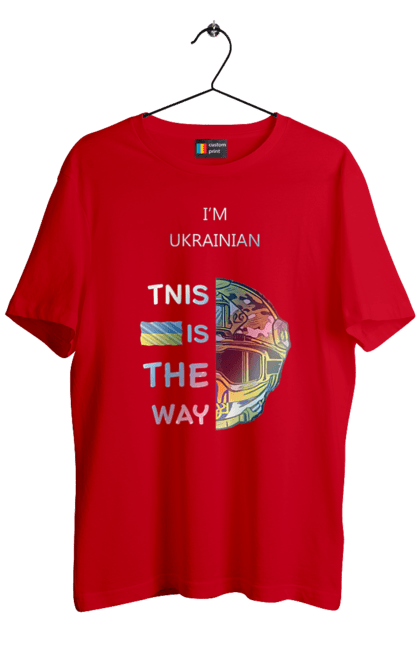 Футболка чоловіча з принтом "Я українець це шлях колорфул". Зсу, мандалоріан, символ україни зсу, солдат зсу, україна, українець це шлях, це шлях, я українець. 2070702