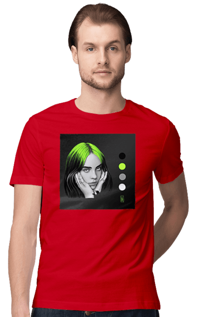 Men`s t-shirt with prints Billie Eilish. Billie, billie eilish, eilish. 2070702