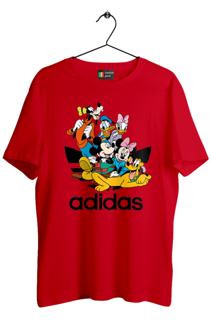 Футболка чоловіча з принтом "Adidas Міккі Маус". Adidas, mickey mouse, адідас, дісней, міккі, міккі маус, мультфільм. 2070702