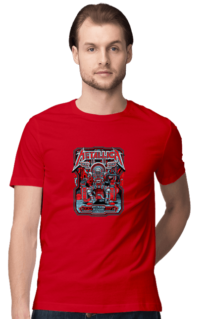 Men's t-shirt with prints Metallica. Hard rock, heavy metal, metallica, music, rock band, speed metal, thrash metal. 2070702