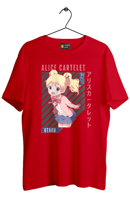 Футболка чоловіча з принтом "Золота мозаїка Аліса Картелет". Alice cartelet, anime, kiniro mosaic, kinmoza, manga, аліса, аліса картелет, аніме, золота мозаїка, манга. 2070702