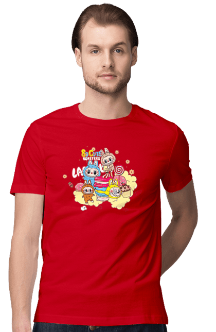 Футболка чоловіча з принтом "Labubu". Labubu, weird cute, іграшки, лабубу. 2070702