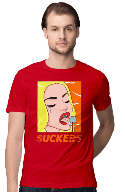 Футболка чоловіча з принтом "Чупа чупс". Гумор, мем, прикольна, сакерс, смішна, чупа чупс. 2070702