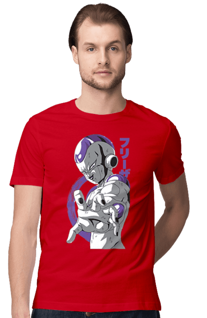 Men's t-shirt with prints Dragon Ball Frieza. Anime, dragon ball, frieza, manga, tv series. 2070702