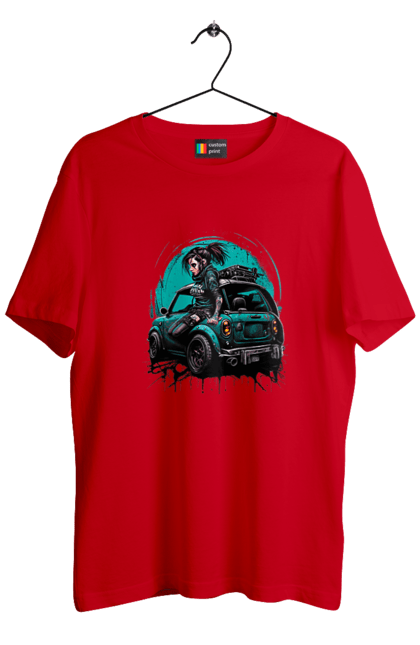 Футболка чоловіча з принтом "Кіберпанк дівчина". Арт, графіка, дівчата, ігри, кіберпанк, малюнок. 2070702