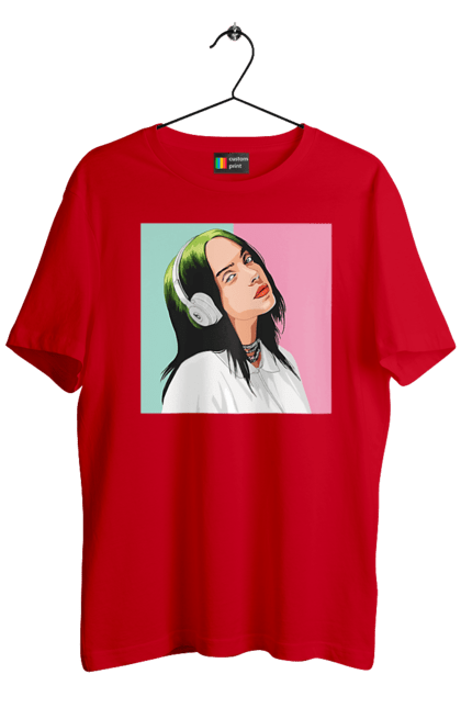 Men`s t-shirt with prints Billie Eilish. Activist, animals, billie eilish, misukant, right, singer. 2070702