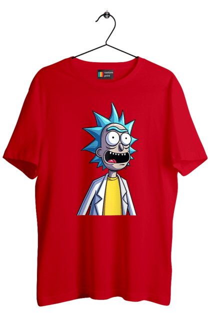 Футболка чоловіча з принтом "Рік та Морті". Rick and morty, мультфільм, наукова фантастика, пригоди, рік, рік і морті, трагікомедія, чорний гумор. 2070702