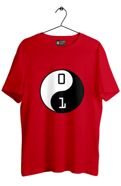 Футболка чоловіча з принтом "Інь Янь". Angular, c, css, html, it, javascript, jquery, php, python, react, svelt, vue, айтишник, айті, гумор, код, кодувати, прогер, програміст, програмісти, ти ж, ти ж програміст, тиж програміст. 2070702