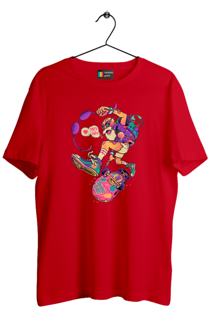 Футболка чоловіча з принтом "Дід на хвилі". Будь молодим, вогонь, ганяй, грай, дід та скейт, драйв, крутий дід, молодість у душі, спорт, старість. 2070702