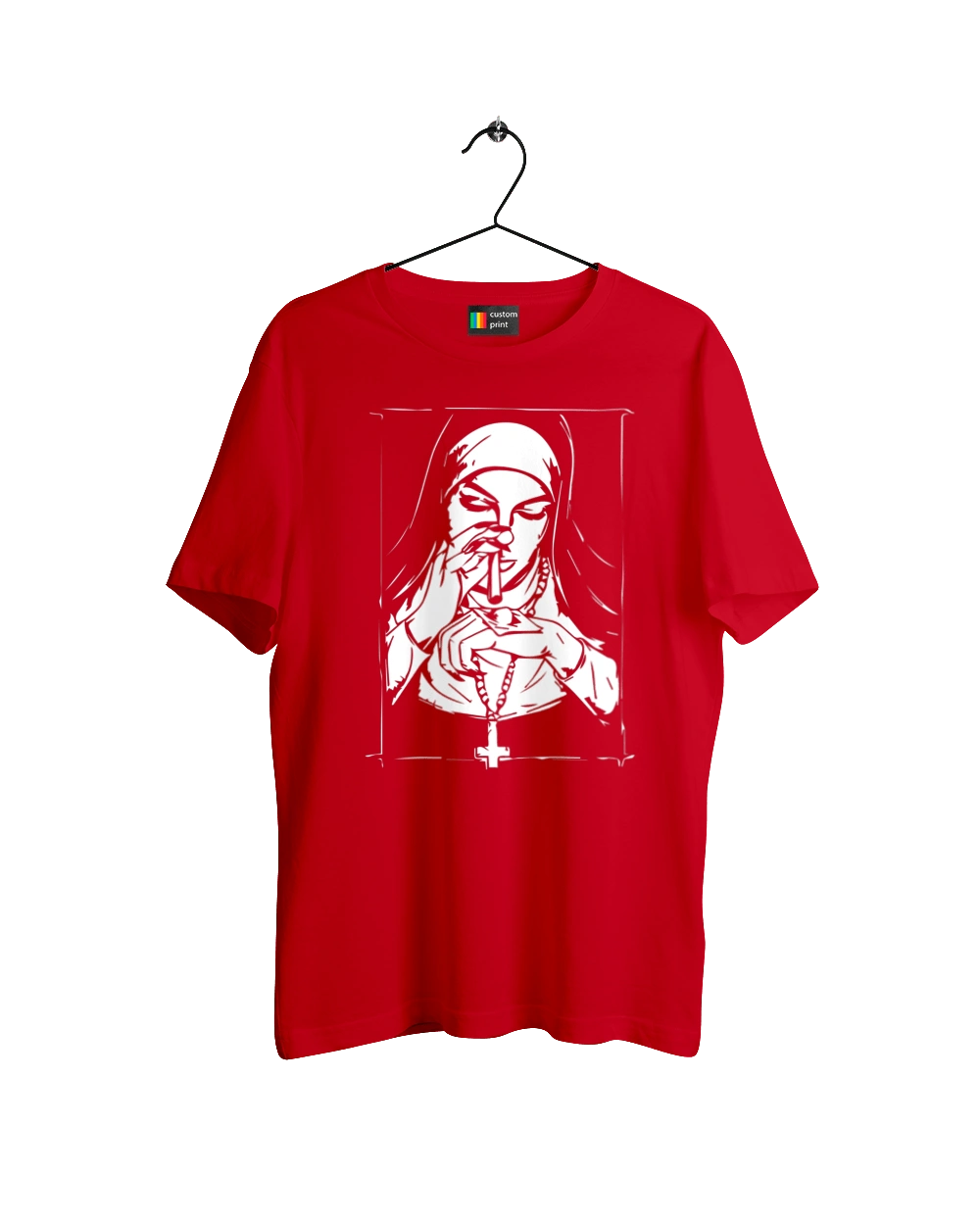 Монашка нюхает порошок