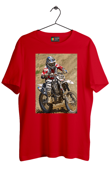 Футболка чоловіча з принтом "МОТОГОНЩИК". Мото, мотогонщик, мотоцикл, спорт, спортсмен. 2070702