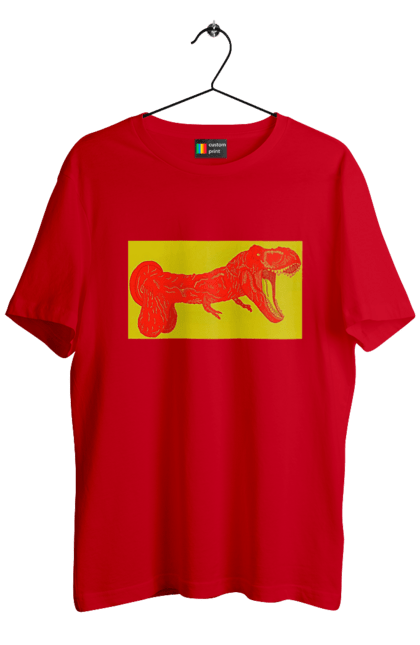 Футболка чоловіча з принтом "Член Динозавр". Динозавр, писюн, член. 2070702