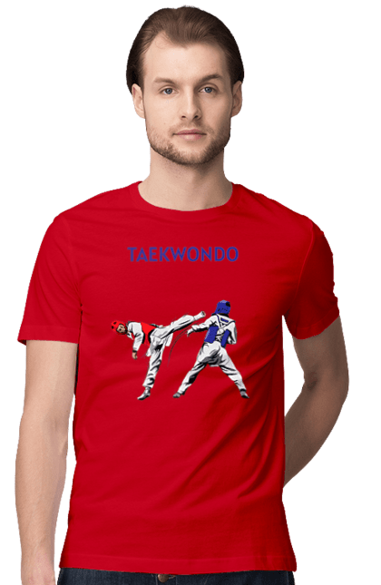 Men's t-shirt with prints Taekwondo. Korea, martial arts, sport, taekwondo, training. 2070702