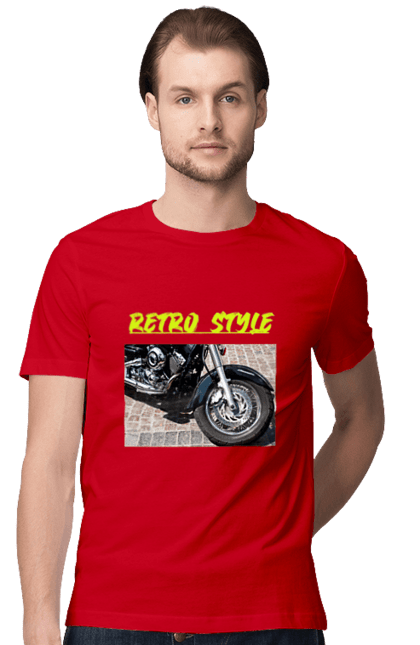 Футболка чоловіча з принтом "Мото2". Байк, дорога, мотоцикл, ретро, стиль, швидкість. 2070702