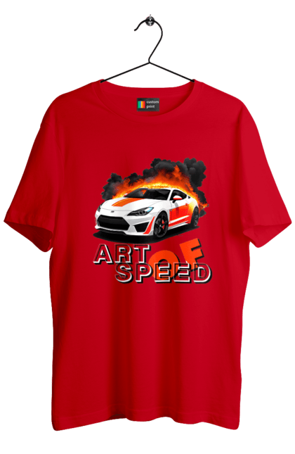 Футболка чоловіча з принтом "Швидкість". Авто, автомобіль, автомобільний, гонка, швидкість. 2070702