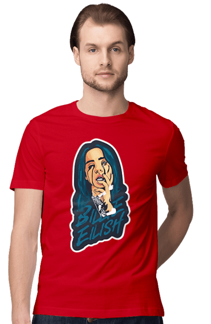 Men`s t-shirt with prints Billie Eilish. Activist, animals, billie eilish, misukant, right, singer. 2070702