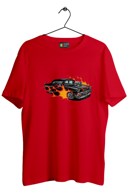Футболка чоловіча з принтом "Машина Вогонь". Автомобіль, вогонь, машина. 2070702