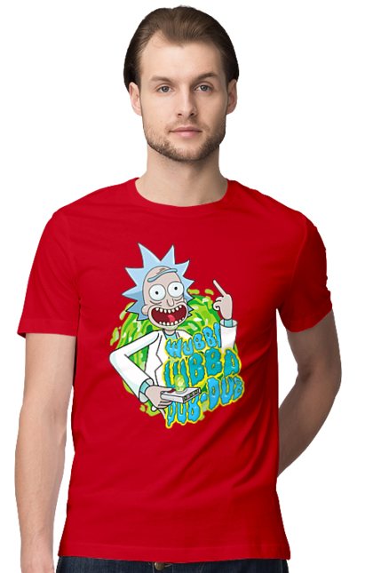 Футболка чоловіча з принтом "Рік та Морті". Rick and morty, мультфільм, наукова фантастика, пригоди, рік, рік і морті, трагікомедія, чорний гумор. 2070702