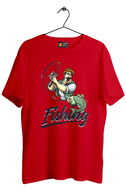 Футболка чоловіча з принтом "Рибалка, літо". Відпочинок, літо, рибалка. 2070702