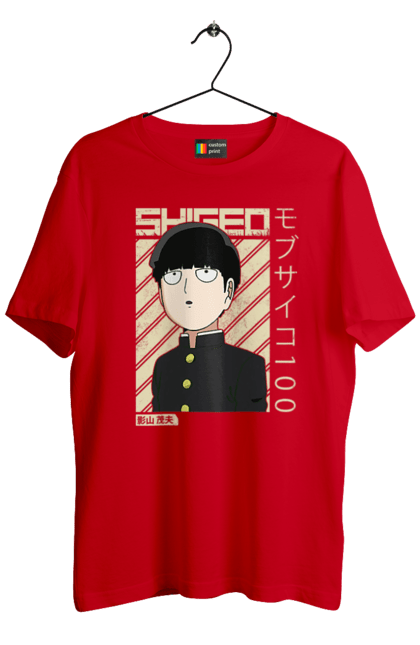 Футболка мужская с принтом Shigeo Kageyama 2. Anime, manga, mob psycho 100, shigeo kageyama, аниме, манга, моб, моб психо 100, сигэо кагэяма. 2070702