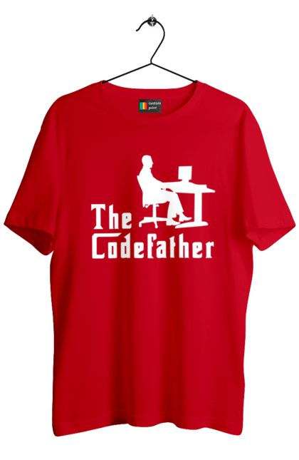 Футболка чоловіча з принтом "Батько коду". Айті, айтішник, батько коду, для айтішника, для програміста, подарунок айтішнику, подарунок програмісту, програміст, розробник. 2070702