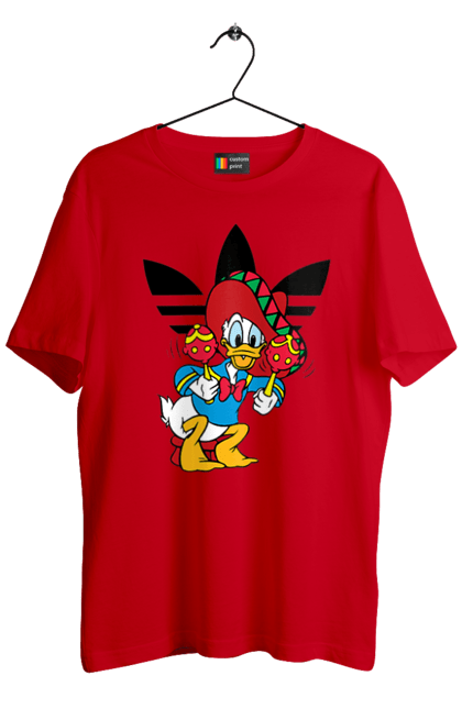 Футболка чоловіча з принтом "Adidas Дональд Дак". Adidas, daisy duck, donald duck, адідас, дейзі дак, дональд дак, мультсеріал, мультфільм. 2070702