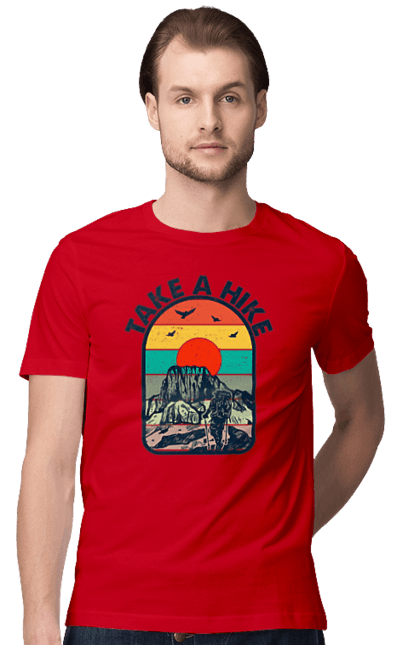 Men`s t-shirt with prints Take A Walk Climber, Mountains. Climber, hike, take a walk. 2070702